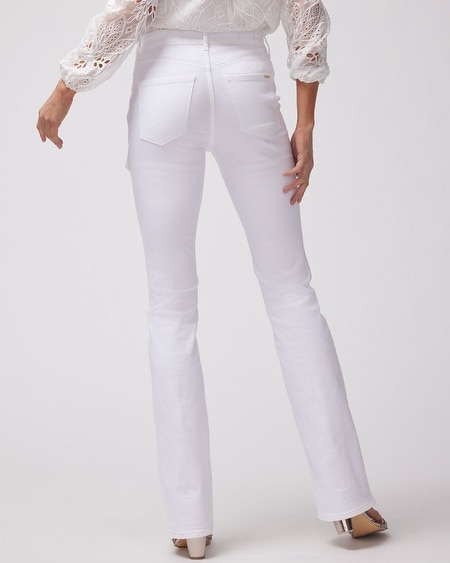 Shop White House Black Market High-rise Cargo Skinny Flare Jeans In White