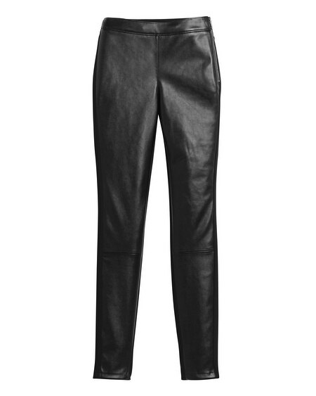Faux Leather Panel Skinny Pants - White House Black Market
