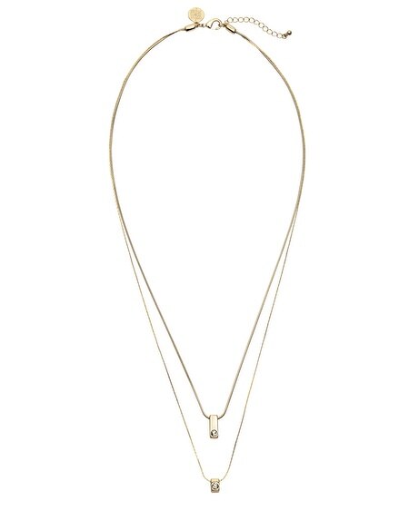 Jet and Crystal Long Reversible Necklace - WHBM