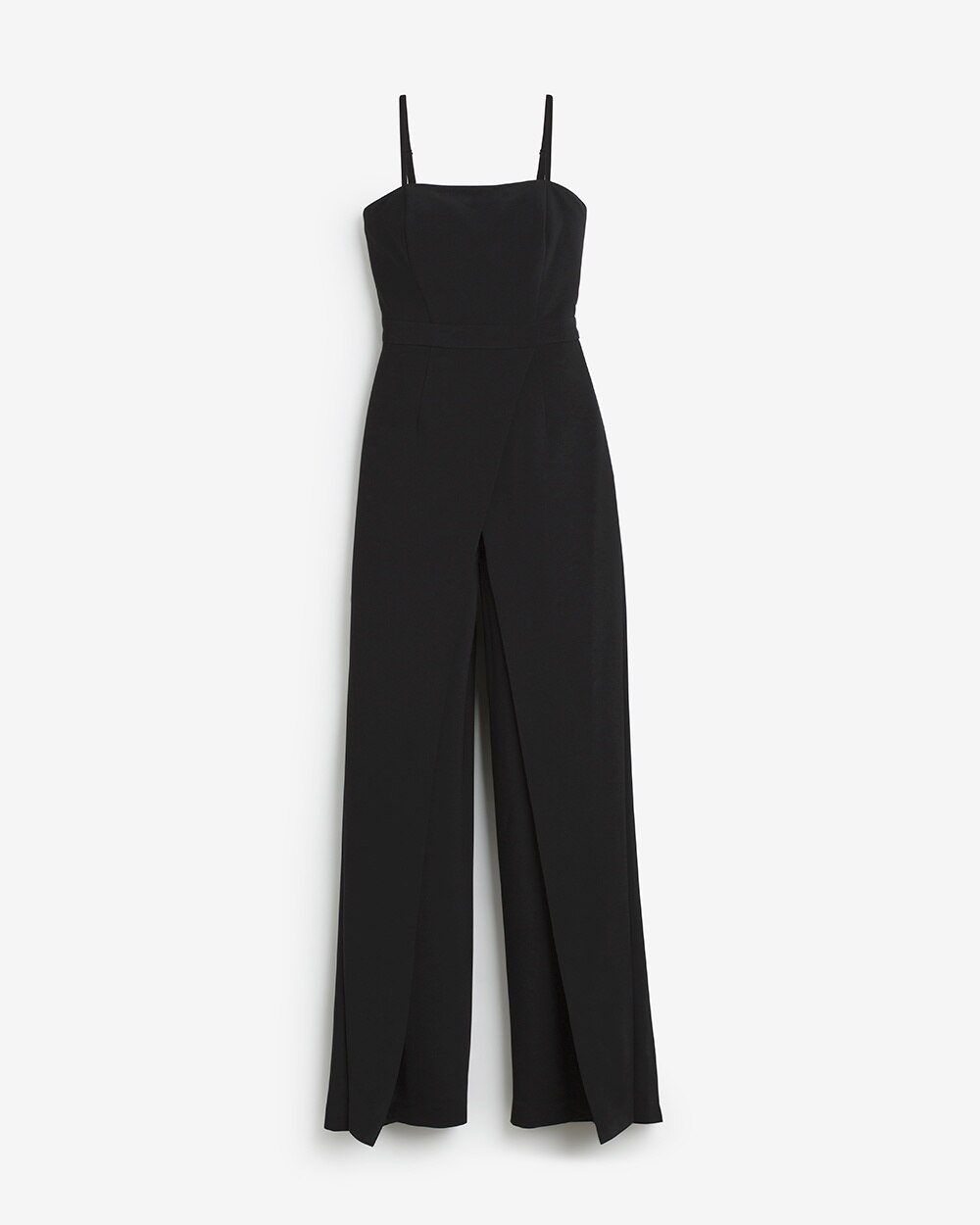 Convertible Black Strapless Split-Pant Jumpsuit - White House Black Market