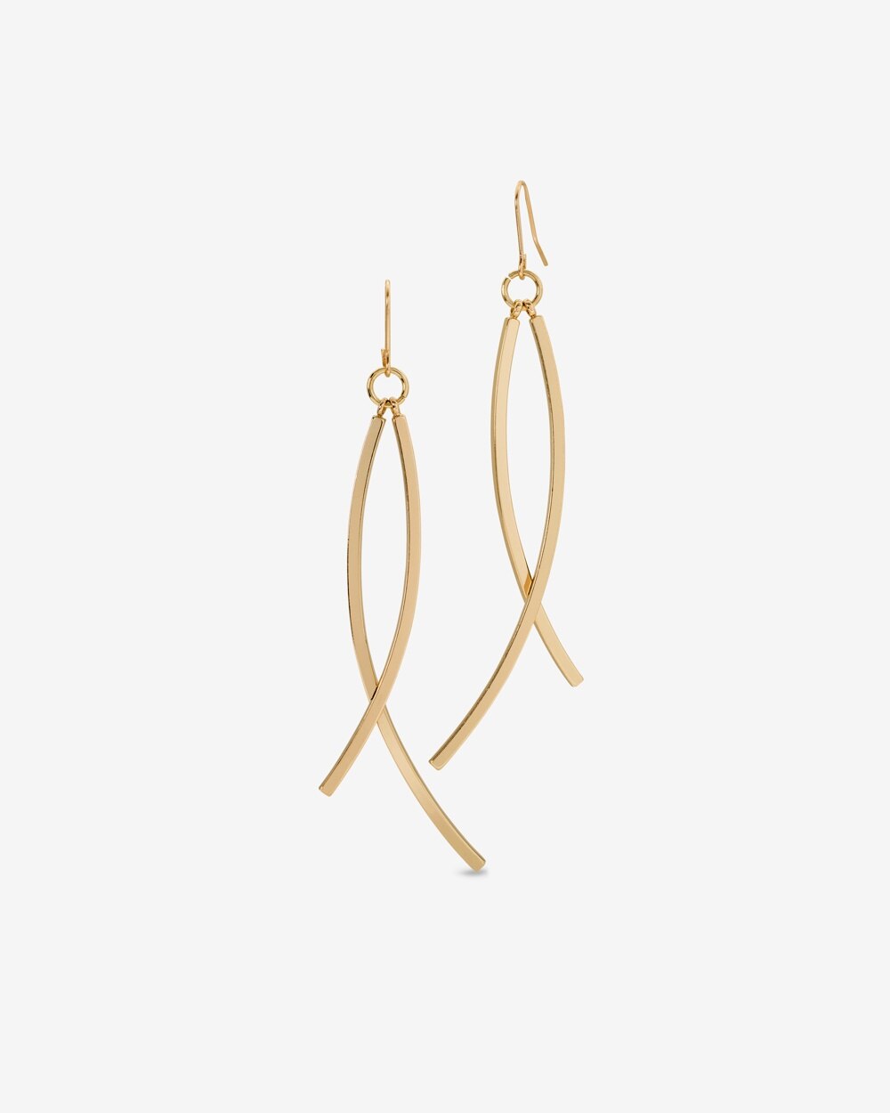 Curved Stick Drop Earrings