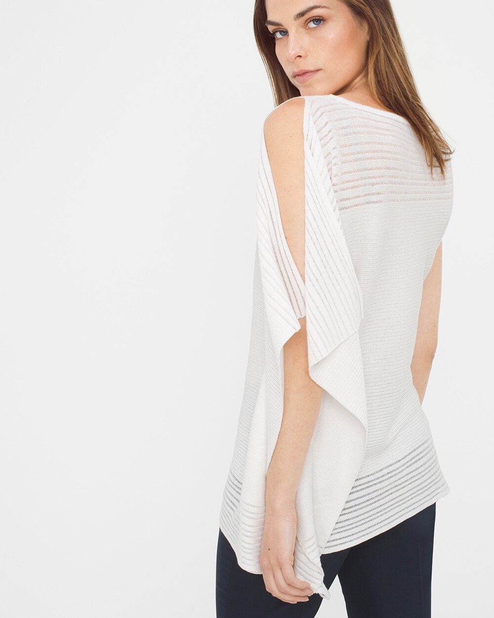 Asymmetric Drape Sleeve Sweater - White House Black Market