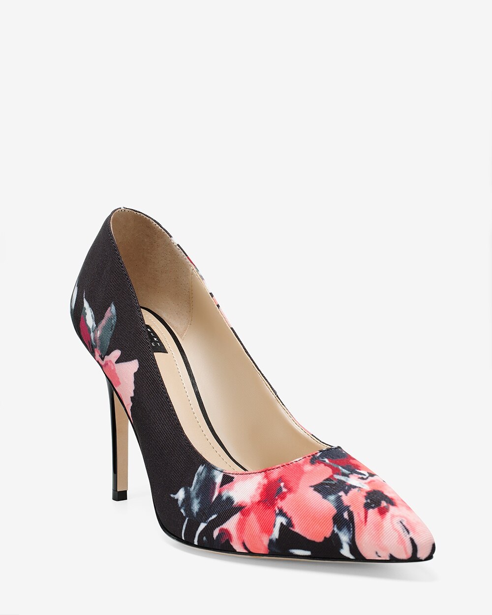 black floral heels