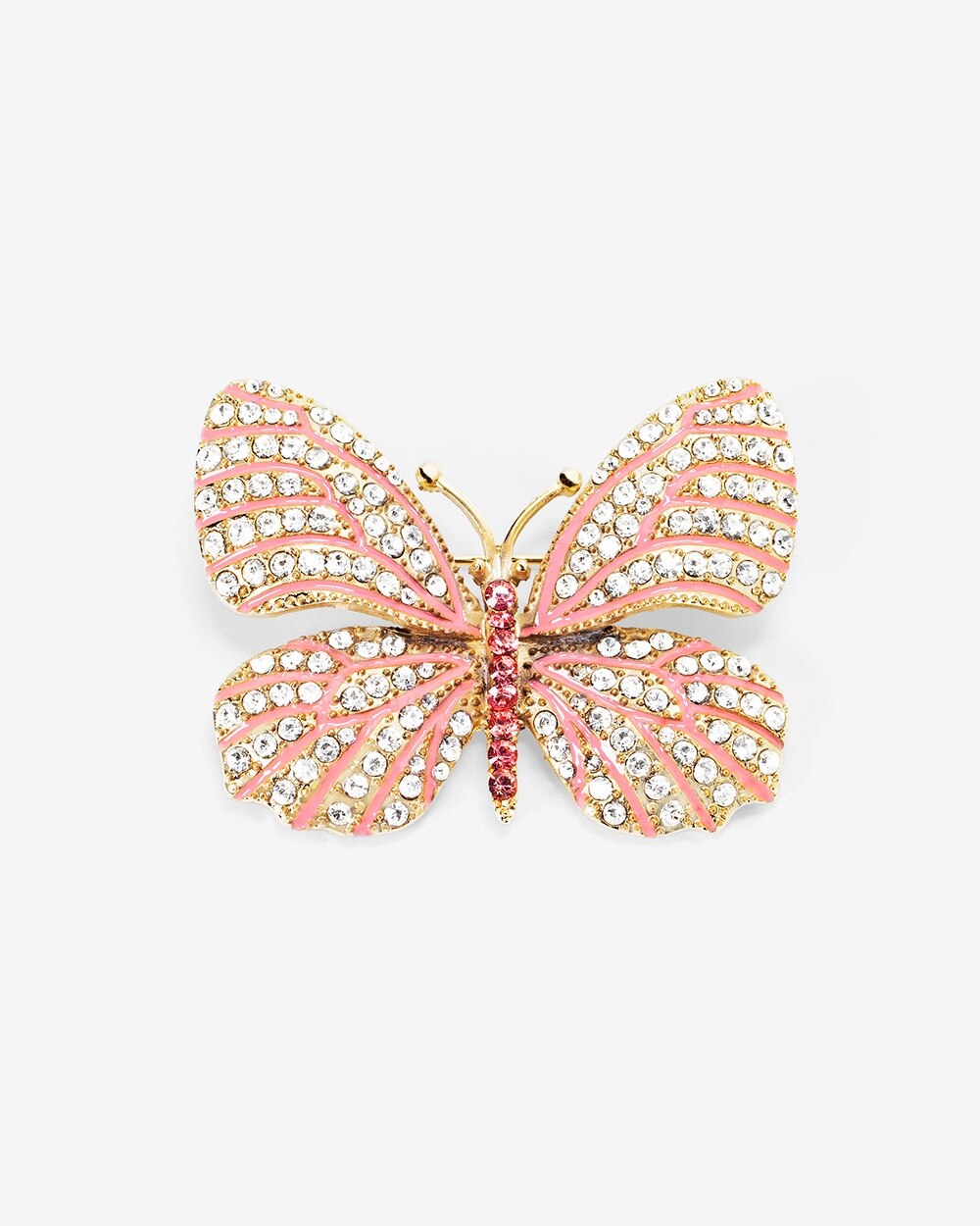 Pink Goldtone Butterfly Pin White House Black Market