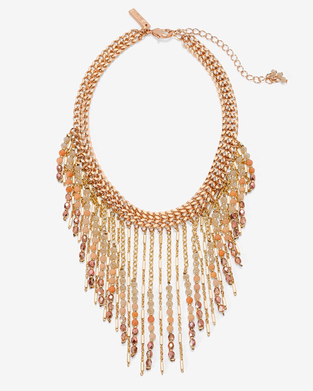 Rose Gold Beaded Choker Necklace - WHBM