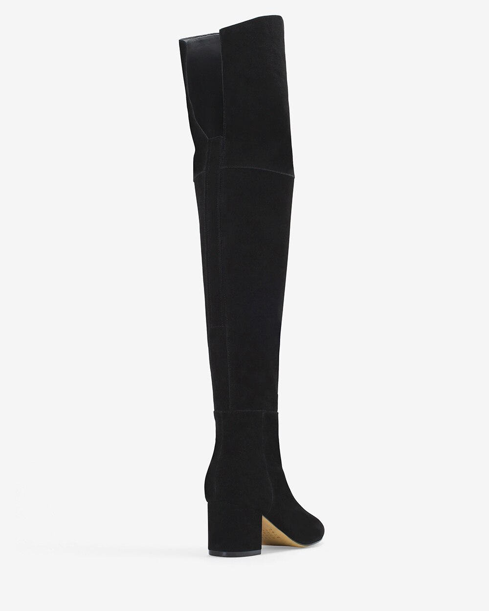 over the knee suede black boots