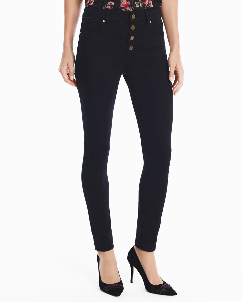 black ankle jeans womens