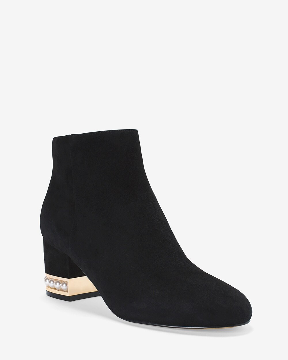 Faux Pearl Ankle Booties - White House 