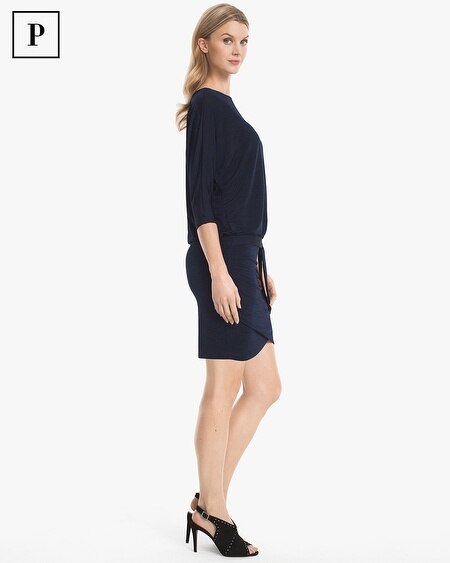 Petite 3/4 Dolman Sleeve Knit Dress - White House Black Market