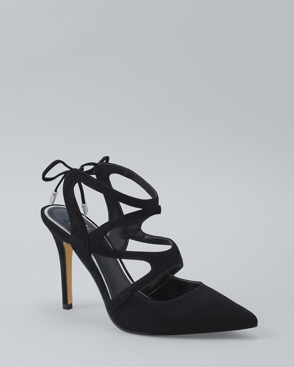 Suede Strappy Heels - White House Black 