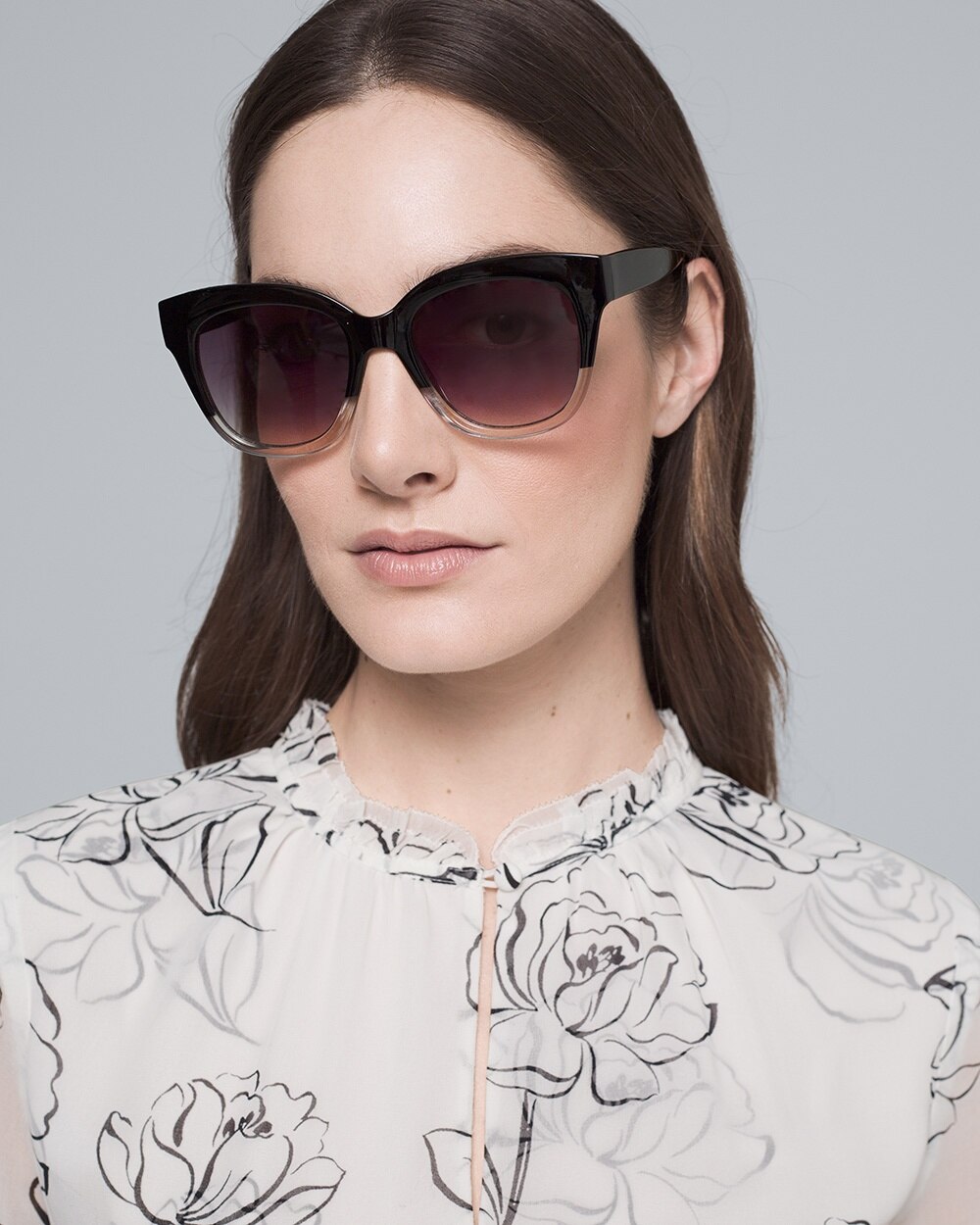 Gradient Two-Tone Sunglasses, 54MM - White House Black Market