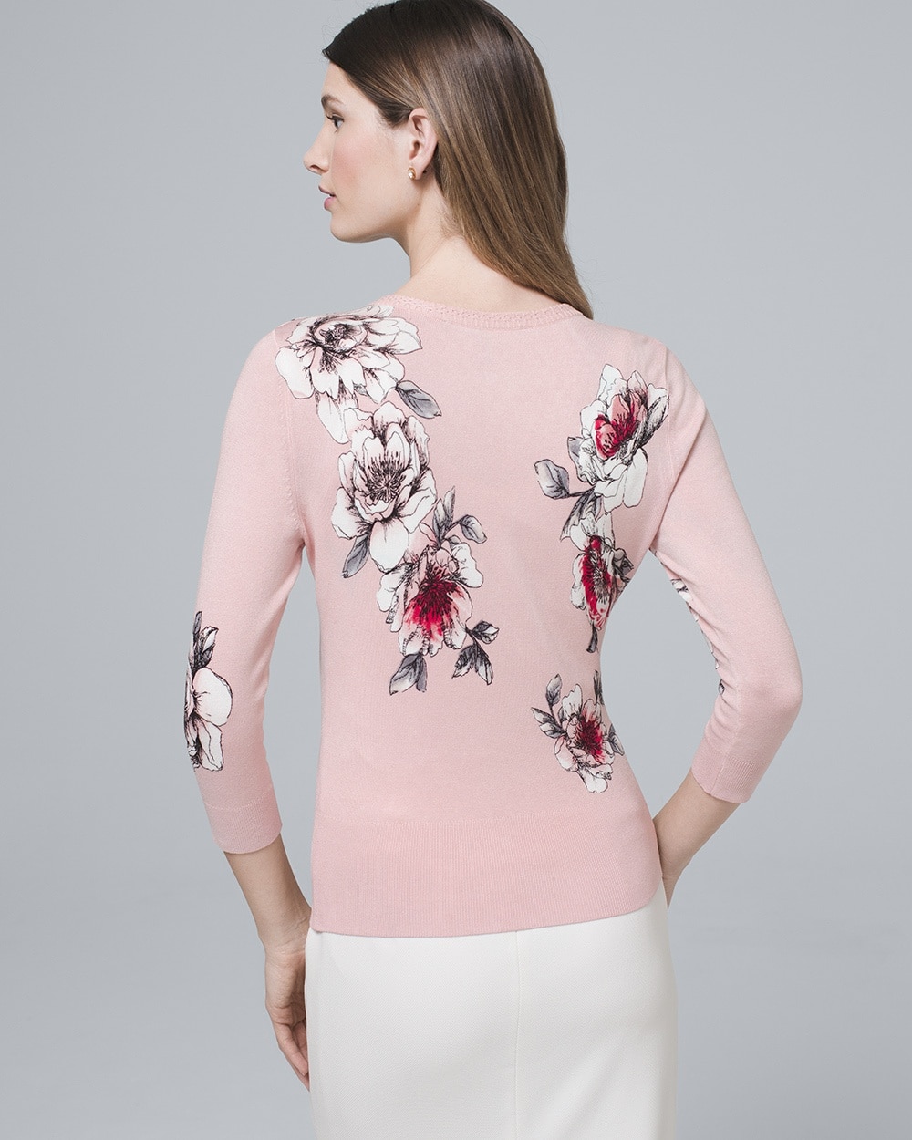 Marks and Spencer EX M&S per UNA Bird Print Round Neck Long Sleeve Jumper