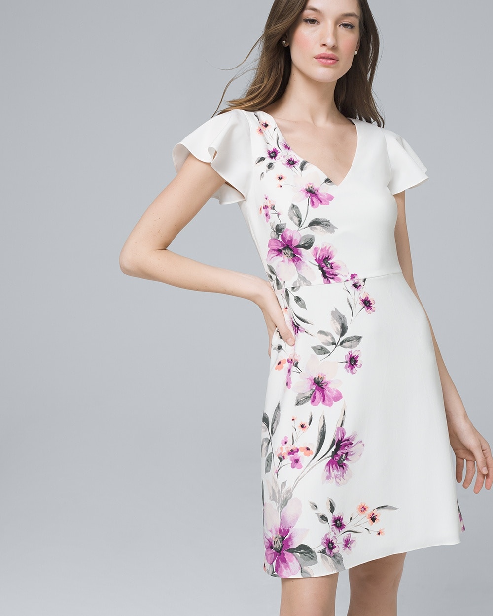 floral dress white