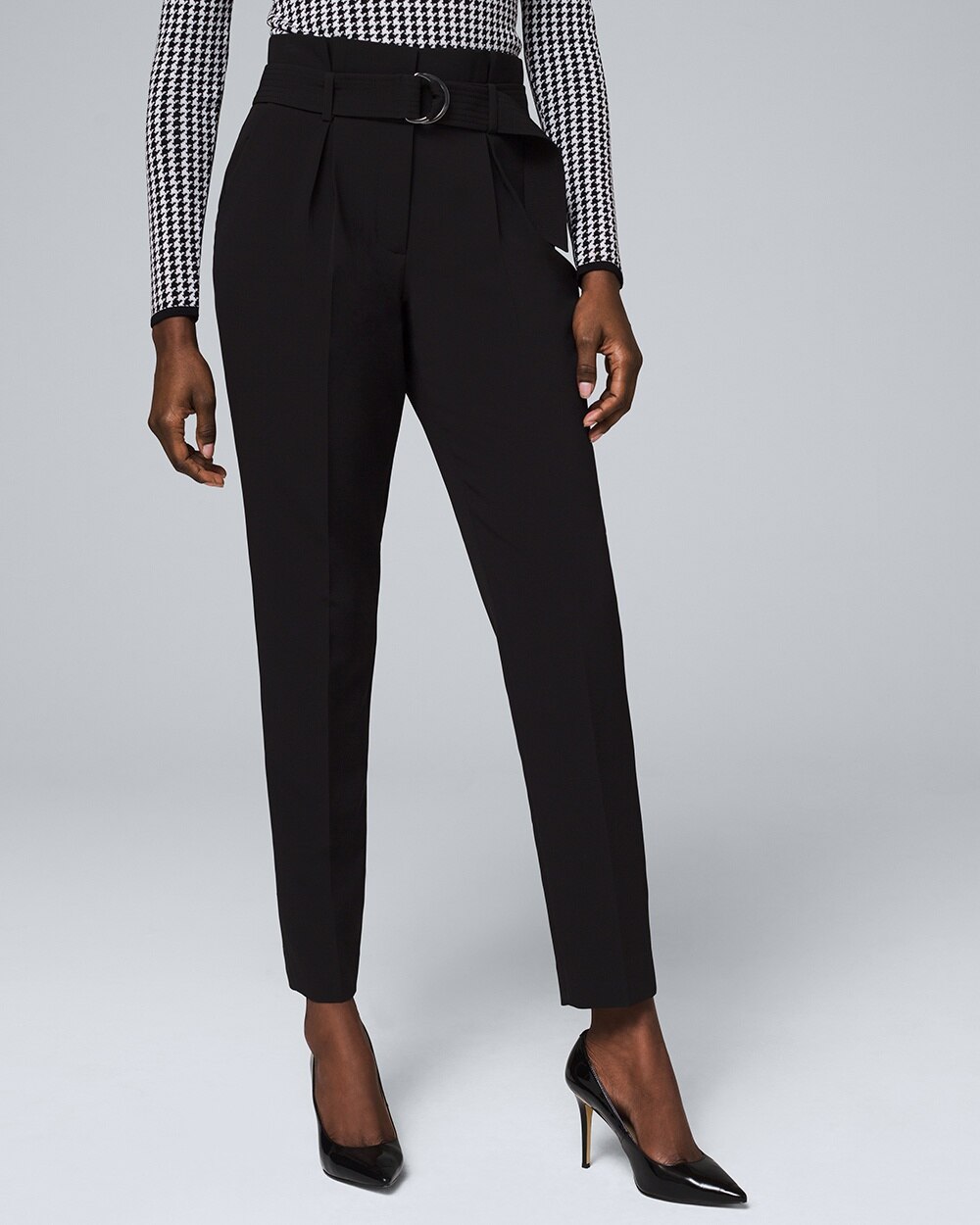 High-Waist Tapered Ankle Pants - White House Black Market
