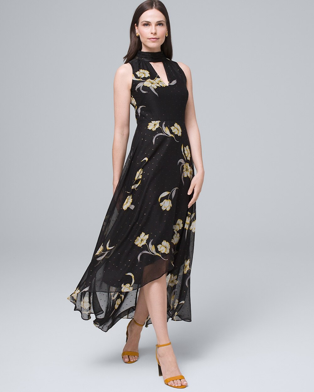 floral high low maxi dress