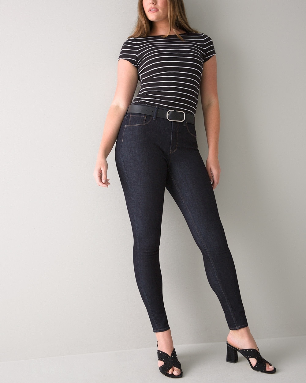 High-Rise Skinny Jeans - White Black Market