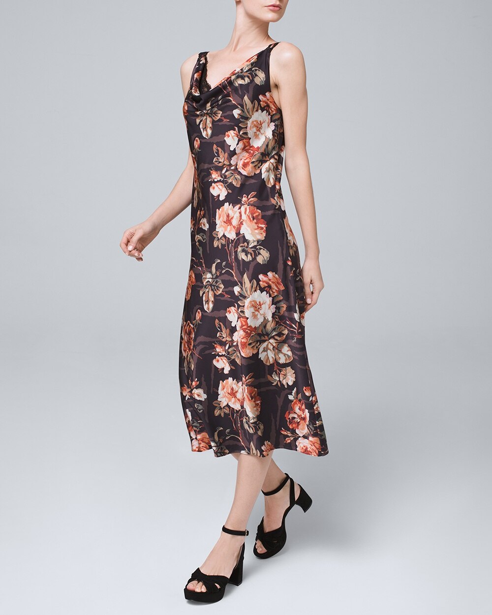 floral print slip dress