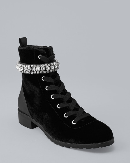 black white boots