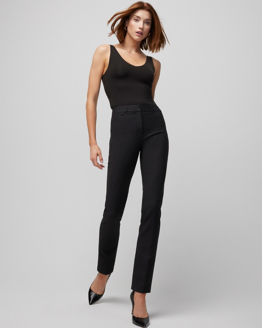 WHBM\u00AE Elle Slim Trouser Comfort Stretch Pant video preview image, click to start video