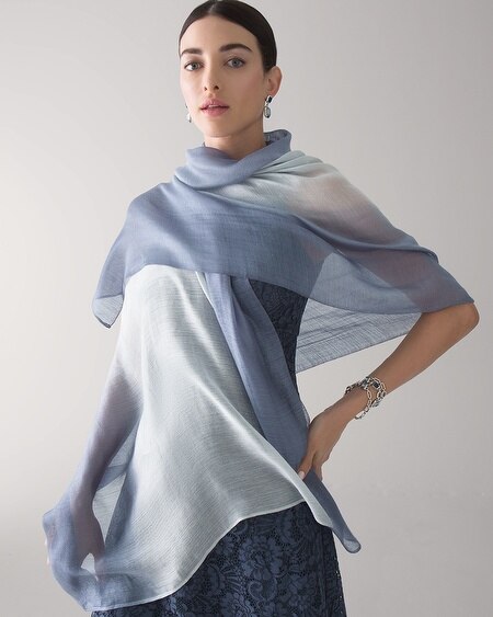 Shop Women's Scarves & Wraps - Reversible, Oblong, Prints - White 