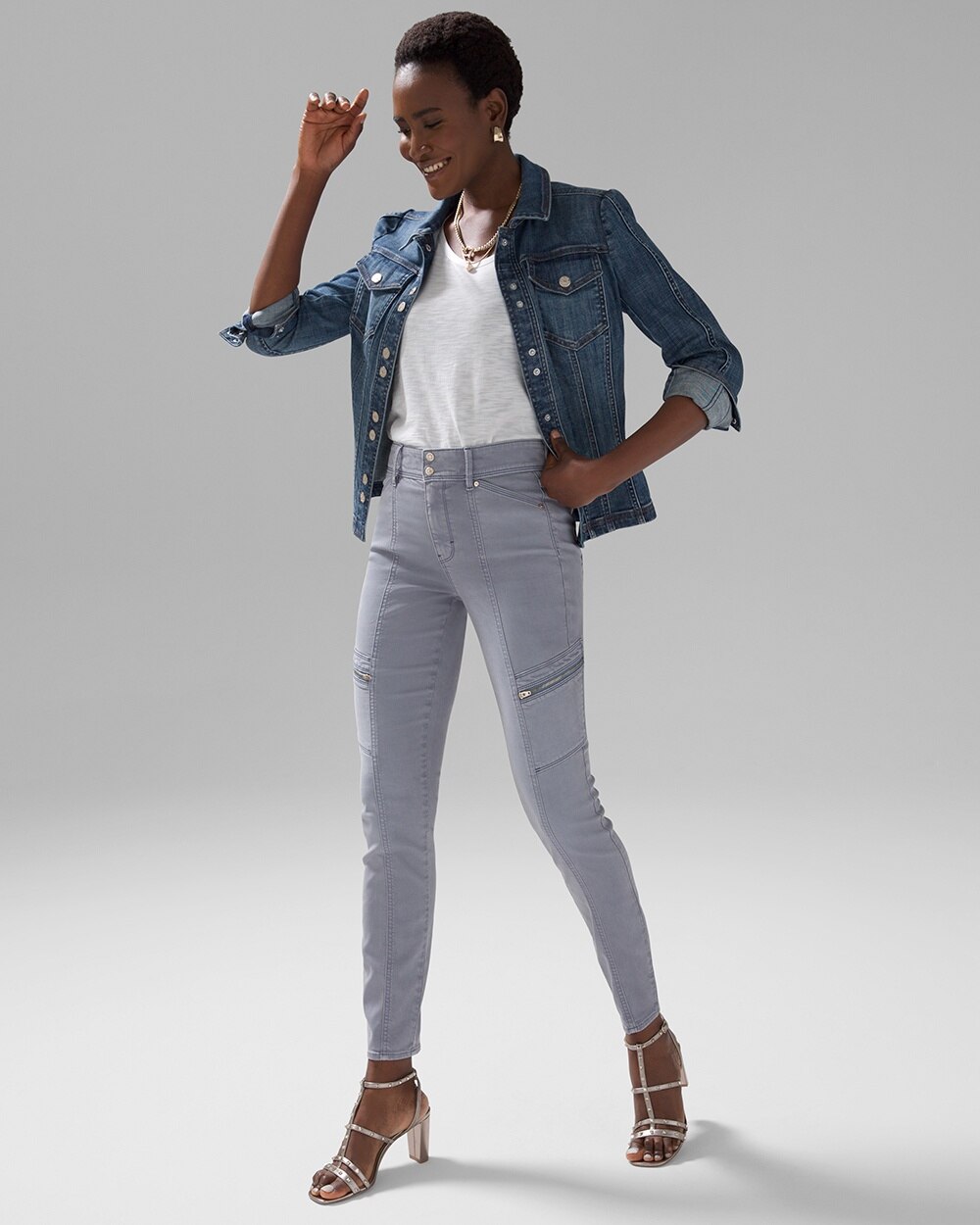 High-Rise Everyday Soft Denim\u2122 Skinny Jeans video preview image, click to start video