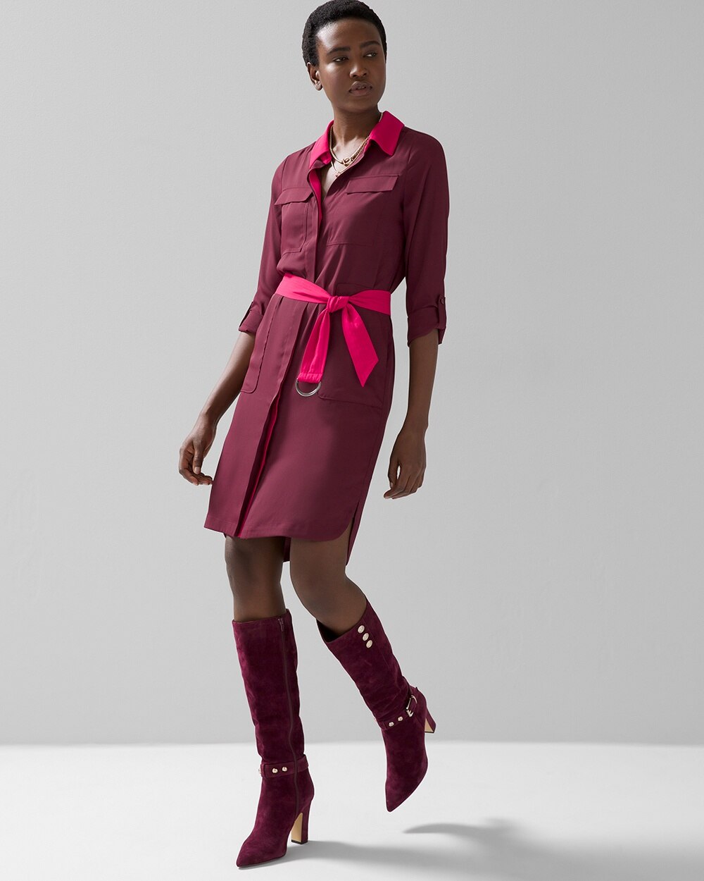 Utility Shirtdress video preview image, click to start video