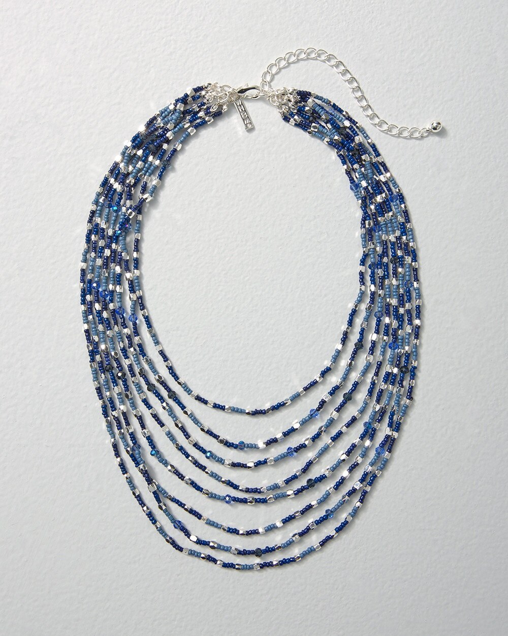 Denim Blue Multi-Strand Short Necklace