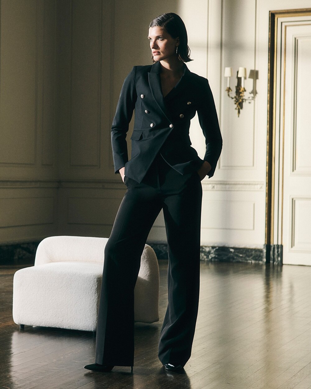 White House Black Market Suit Jacket Studio Blazer In Black