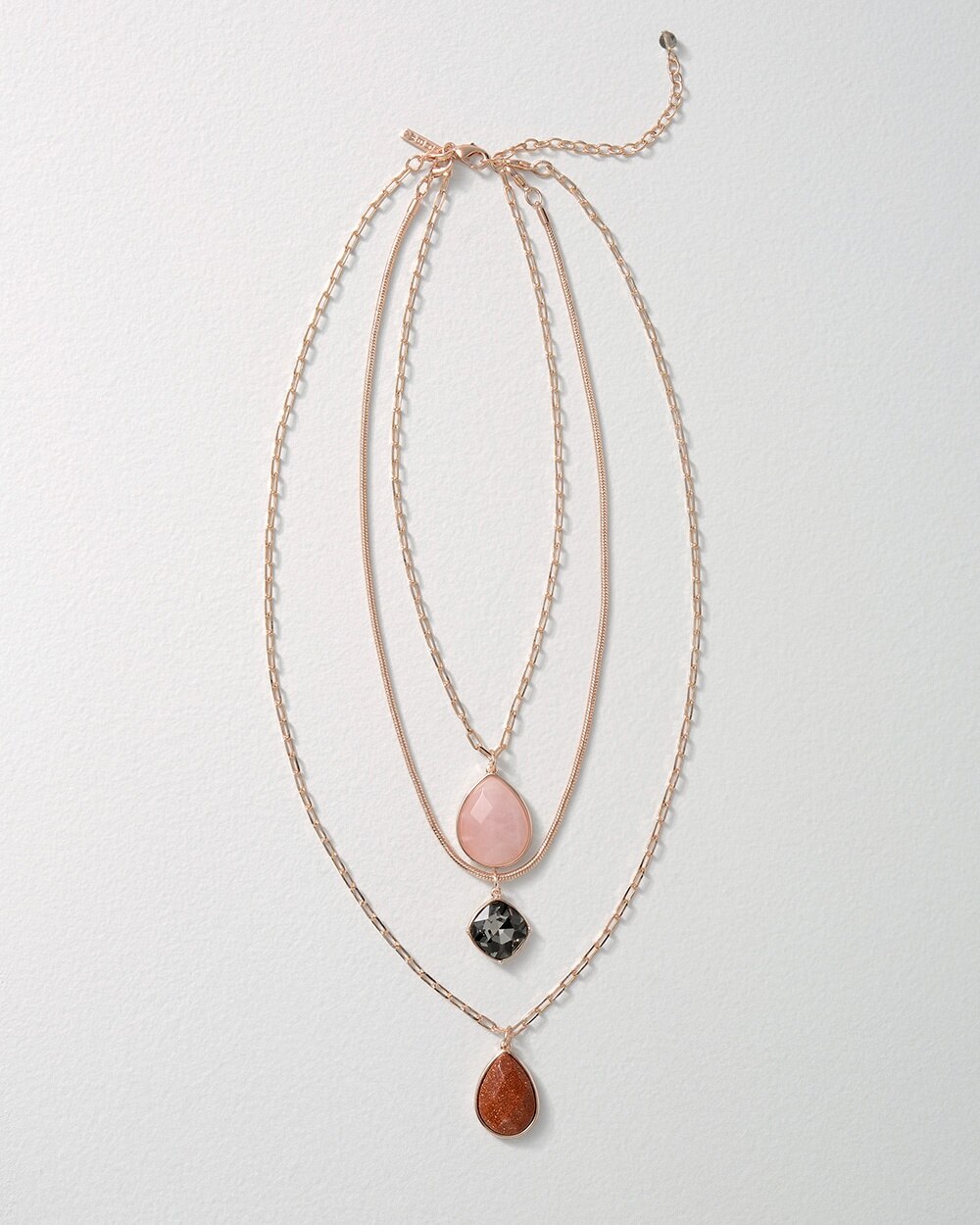 Rose Goldtone Multi-Strand Necklace