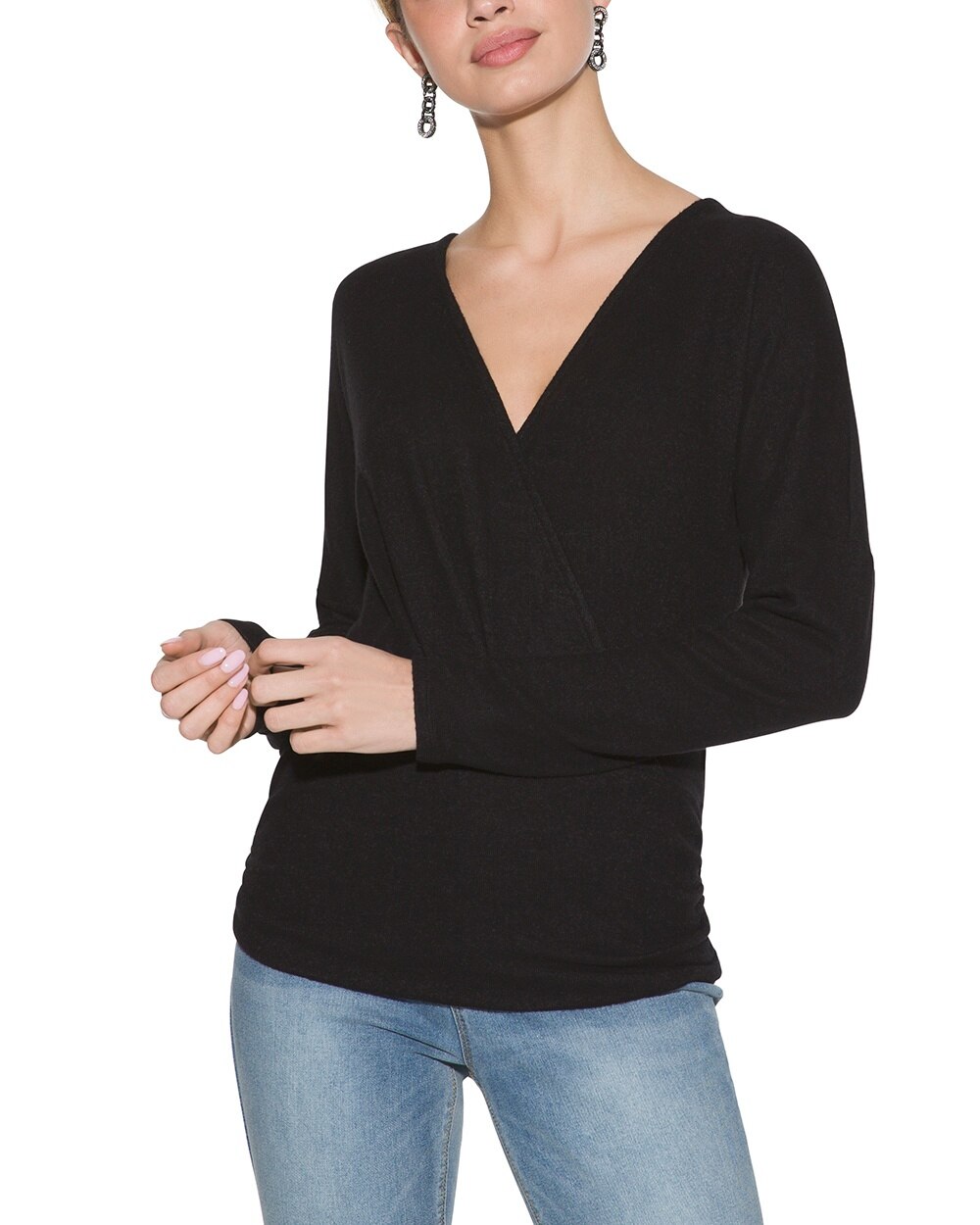 Outlet WHBM Surplice Soft Knit Pullover