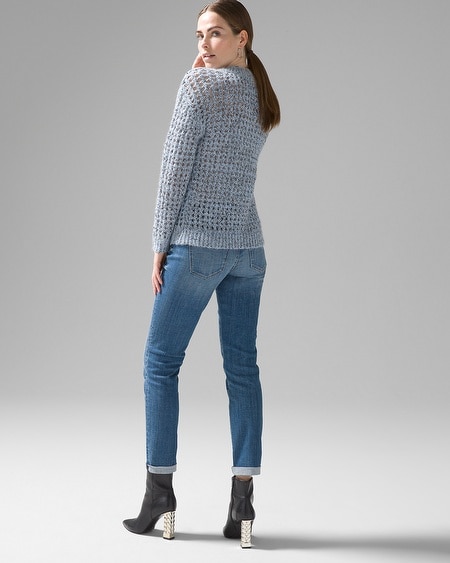 V-Neck Sequin Sweater