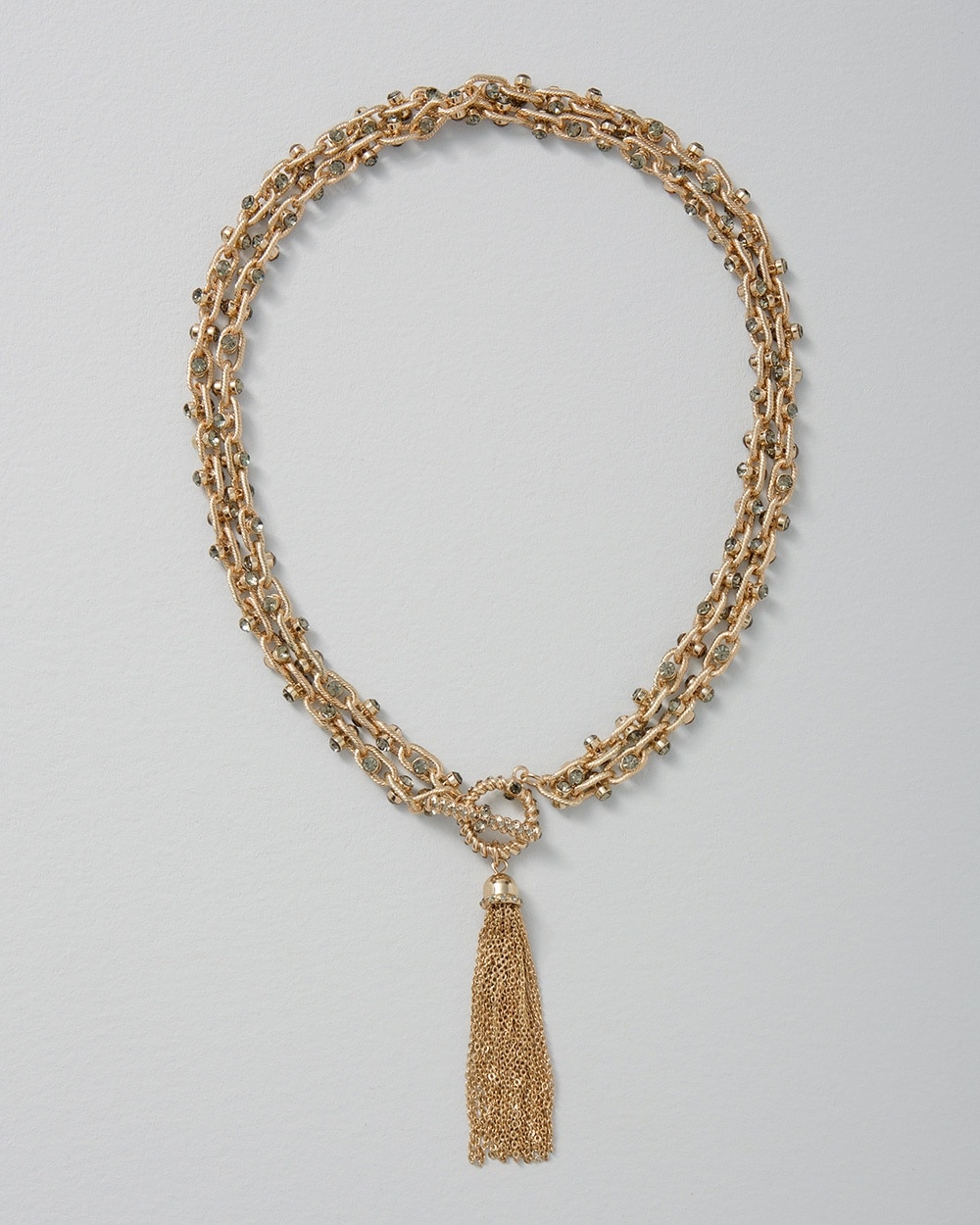 Goldtone Convertible Tassel Necklace