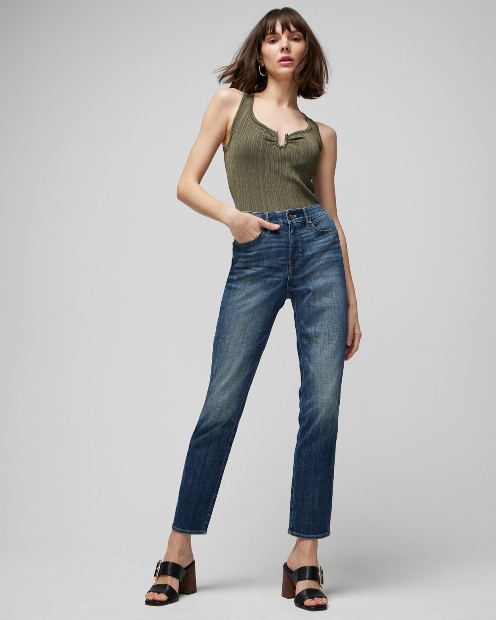 High-Rise Everyday Soft Denim\u2122 Straight Jeans