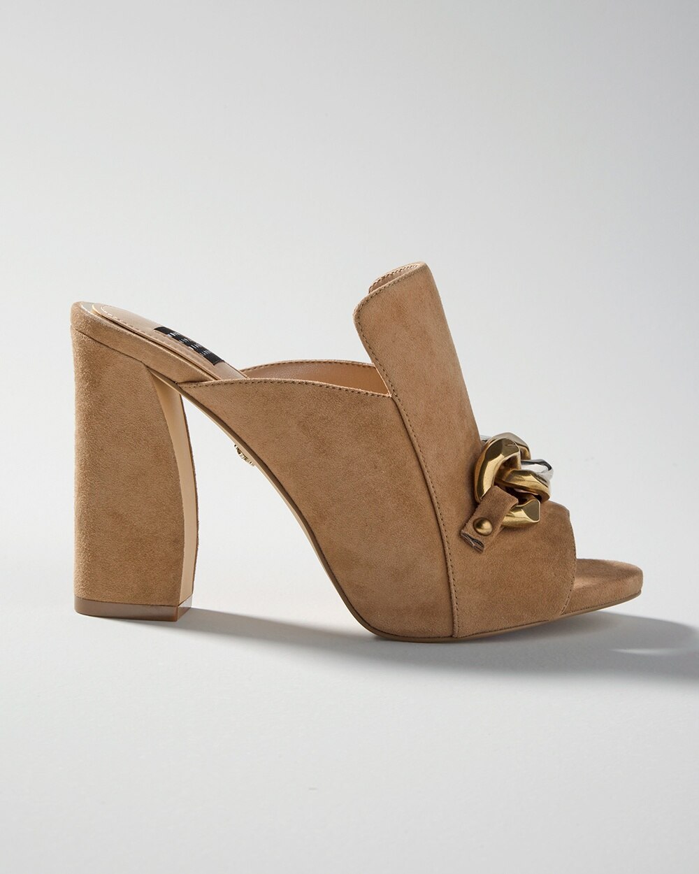 Suede Mule with Chain