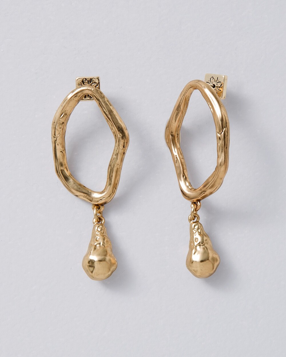 Goldtone Frontal Hoop Earrings