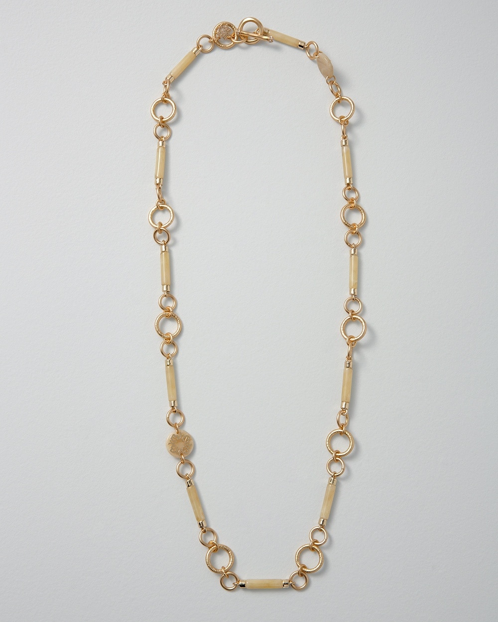 Goldtone Faux Horn Convertible Necklace