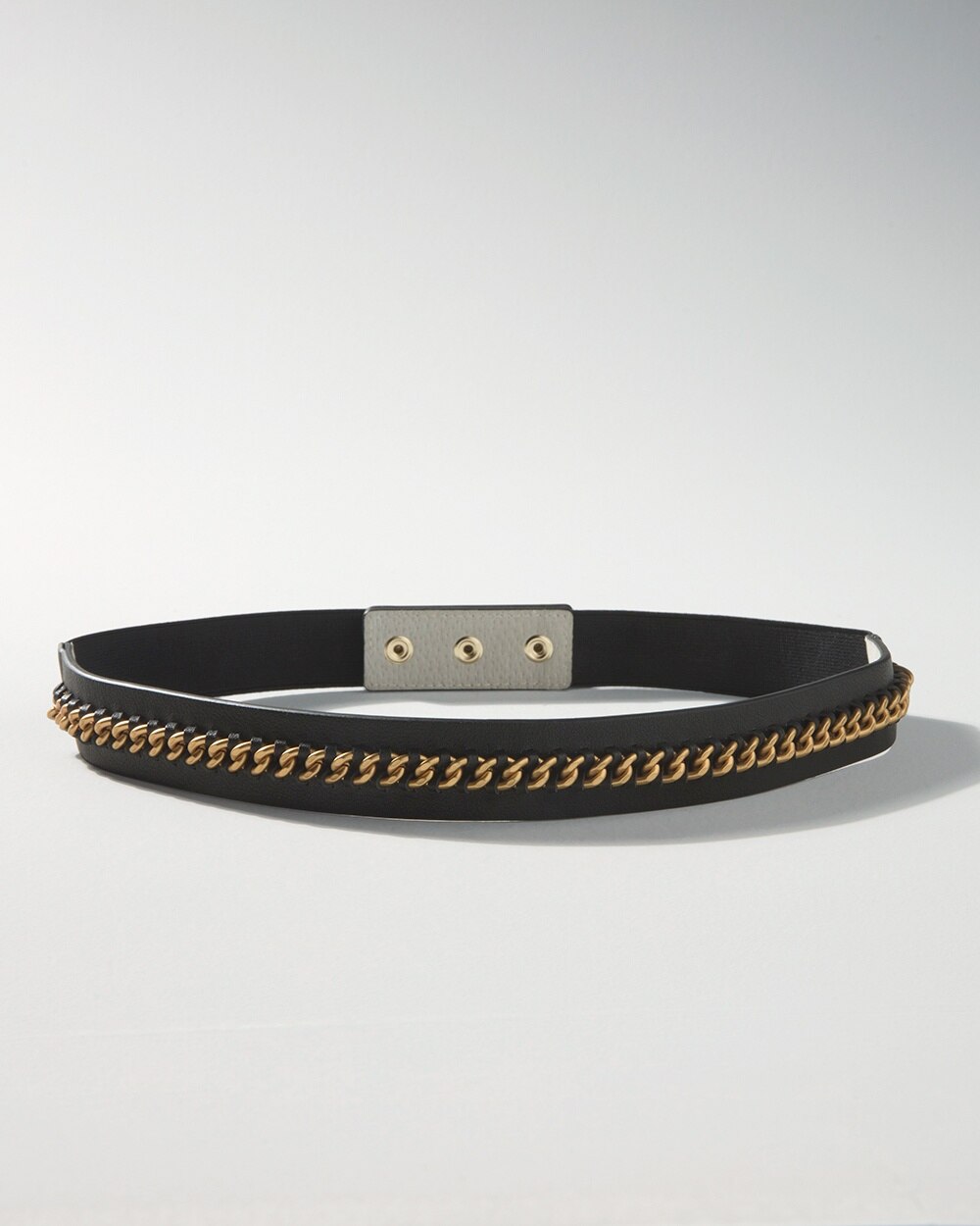 Skinny Stretch Belt with Chain Detail