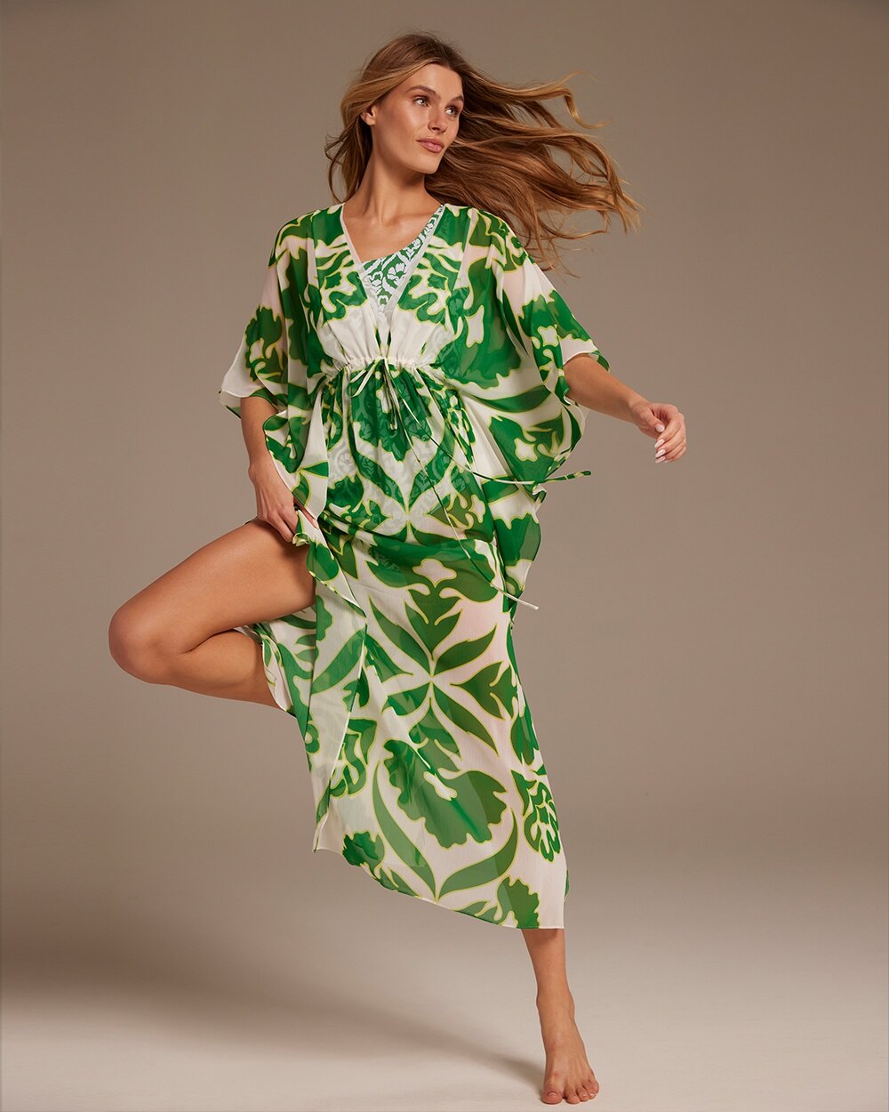 Printed Maxi Caftan video preview image, click to start video