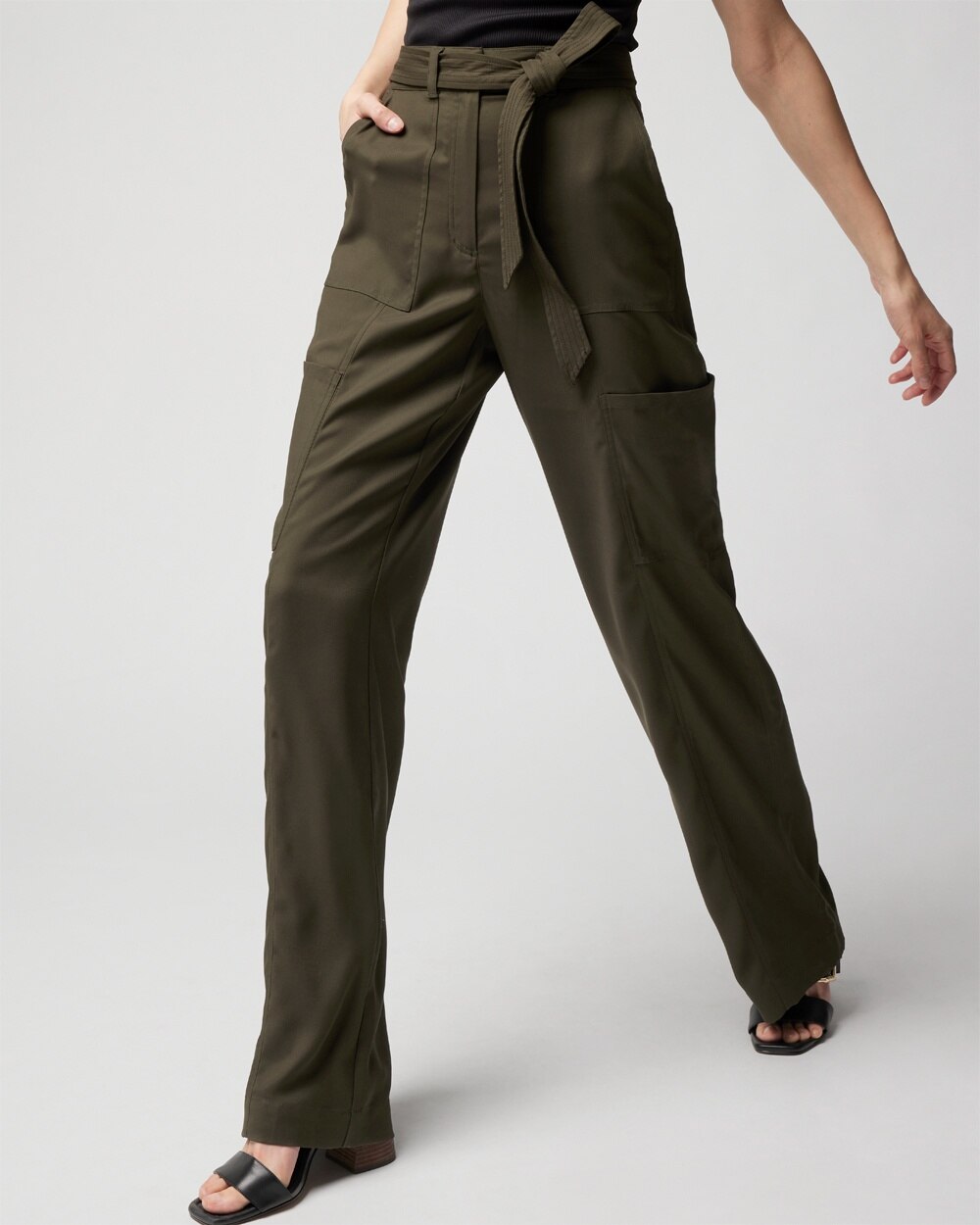 Super High Waisted Belted Cargo Pant  Express