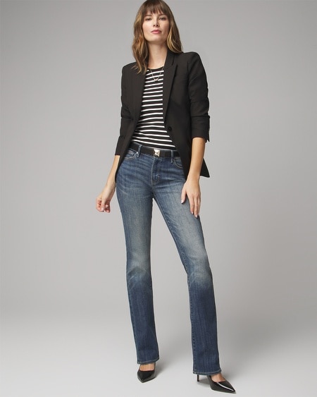 Petite Mid-Rise Everyday Soft Bootcut Jeans