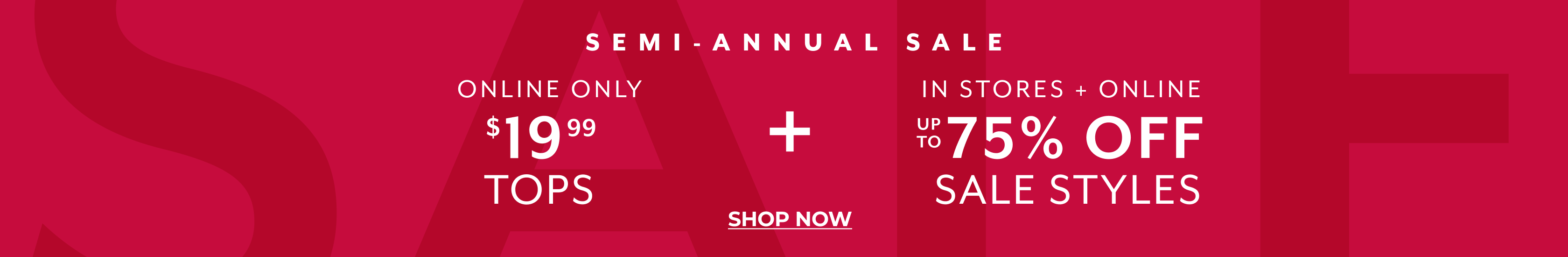 Update $19.99+ Tops and SAS