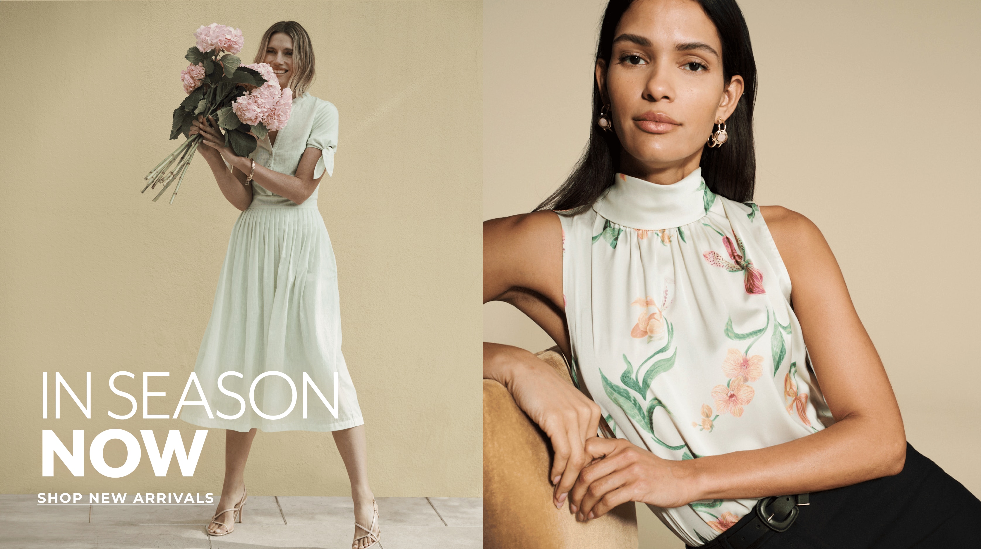 White Dress and Floral Top