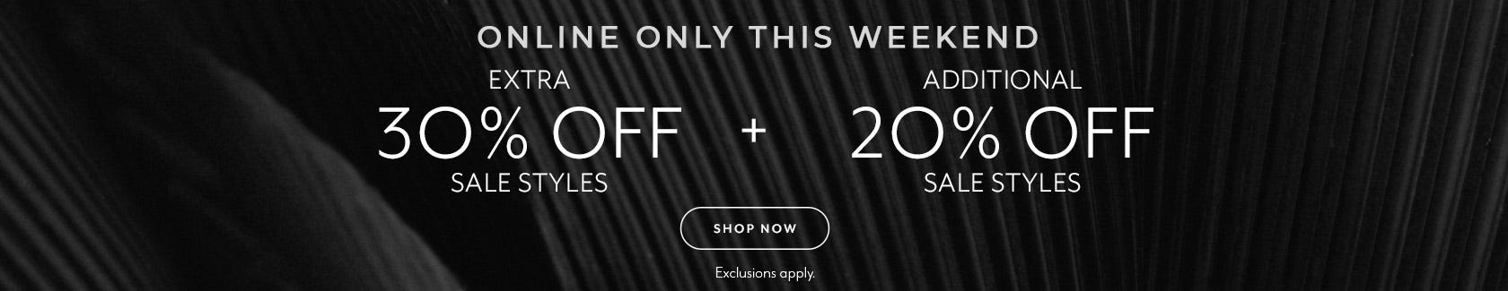 Extra 30% Off Sale + Additional 20%