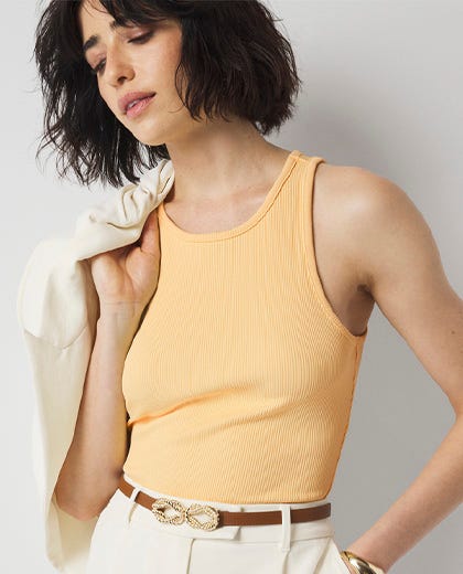 Ribbed Stretch Orange