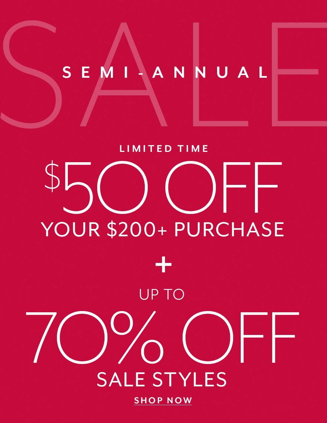 Mobile $50 Off $200+ and SAS