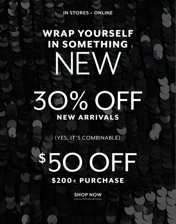 Mobile 30% Off New Arrivals and $50 Off $200+ Purchase