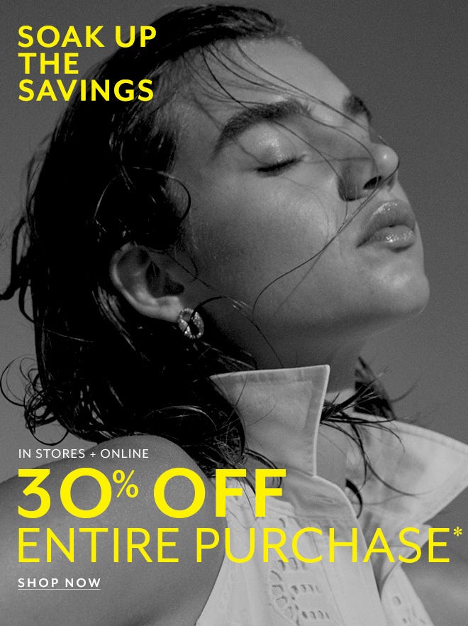 30% Off Entire Purchase