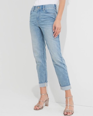 Outlet WHBM Mid-Rise Girlfriend Jeans