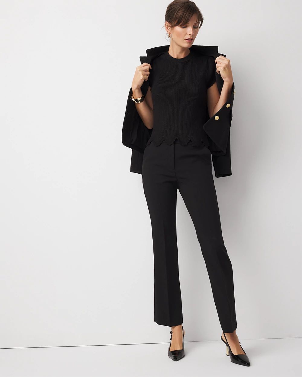Scalloped Shimmer Sweater