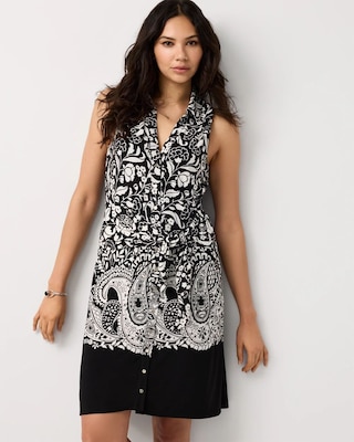 Petite Tie-Waist Shirt Dress click to view larger image.